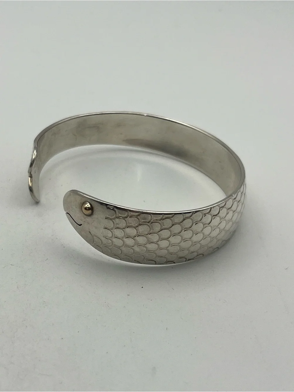 Eden Hand Arts herring cuff bracelet 14k & sterling silver Large Cape Cod - Picture 3 of 16